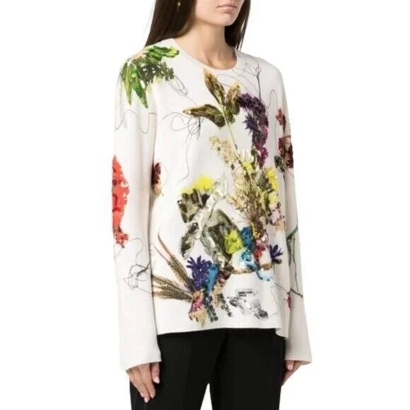 JASON WU COLLECTION SEQUIN/CRYSTALS EMBELLISHED SWEATER SIZE M/L NEW Sweaters